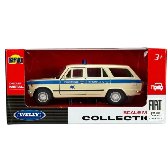 Model metalowy Fiat 125p FSO Kombi Pogotowie Welly w oryginalnym kolekcjonerskim opakowaniu