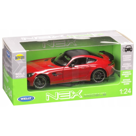 Mercedes AMG GT R Welly 1:24 czerwony perłowy