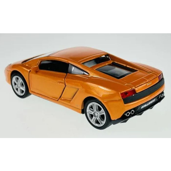 Model Lamborghini Gallardo LP560-4 Welly pomarańczowy widok z tyłu detal
