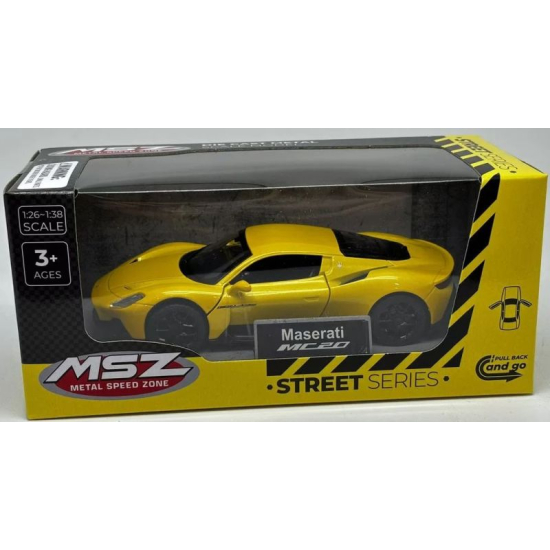 Maserati MC20 model metalowy  1 32 żółty MSZ