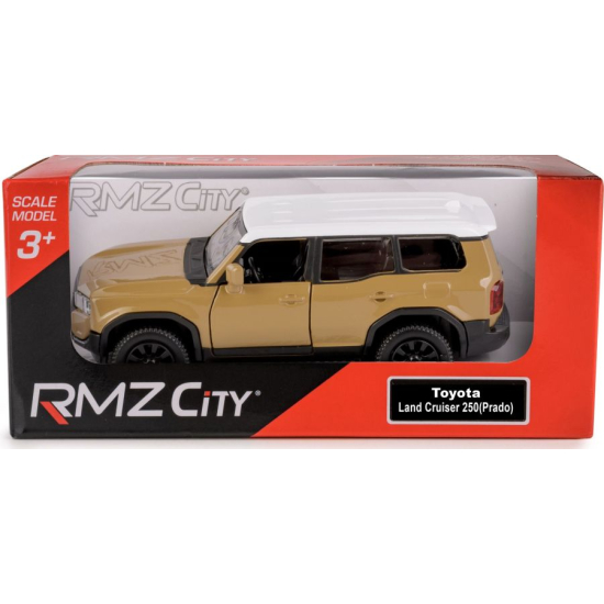 Model Toyota Land Cruiser Brown Yellow metalowy napęd pull-back