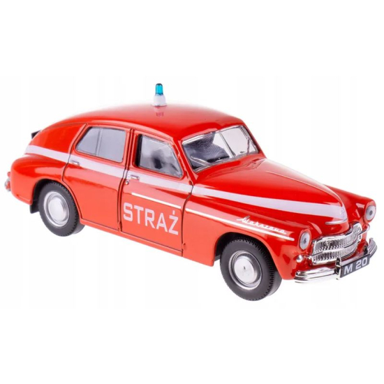 Warszawa M-20 Straż Pożarna model metalowy Daffi detale nadwozia