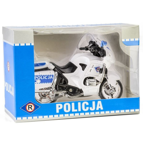 Motocykl policyjny FH02A-09 model metalowy 1:18 Daffi kolekcjonerski