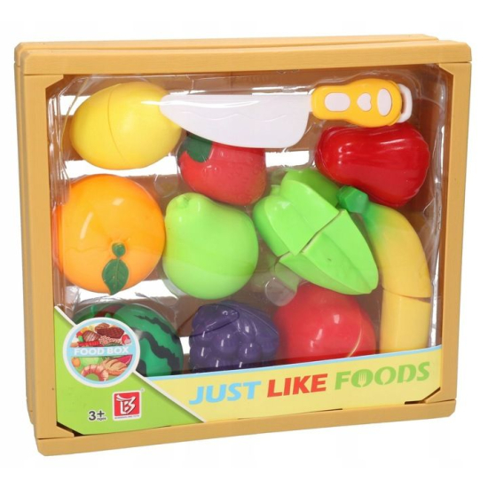 Owoce i warzywa do krojenia na rzep – zestaw 22 elementy w skrzynce