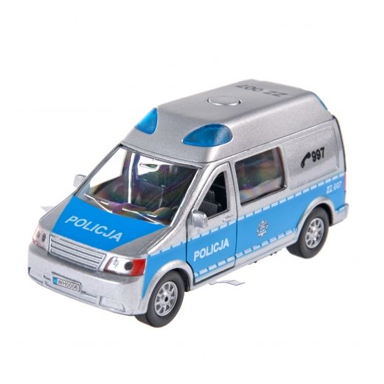 radiowóz policyjny van zabawka z dźwiękiem i światłem