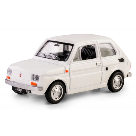 Model kolekcjonerski Fiat 126p PRL – widok przód bok