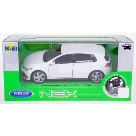 Samochód metalowy Welly Volkswagen Golf 8 GTI