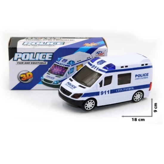 Samochód policja dla chłopca na baterie dźwięk światło 4834