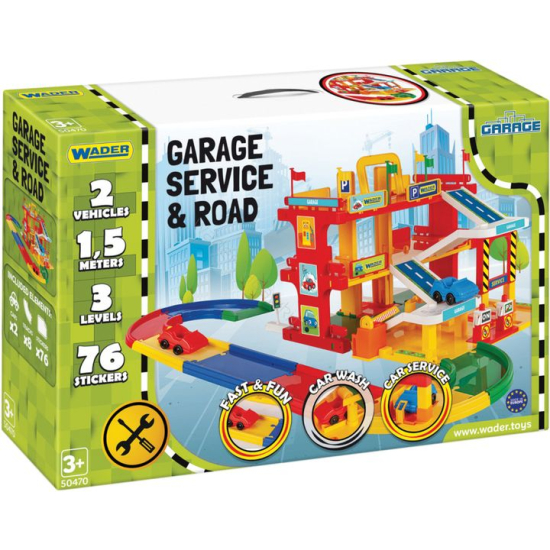 Zabawka garaż Wader dla dzieci z drogą 50470