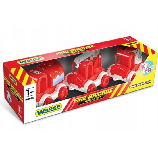 Zestaw autek strażackich dla dzieci  Wader Kids Car 60023