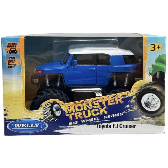 Metalowy model WELLY Monster Truck Toyota FJ Cruiser niebieski