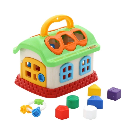 Domek edukacyjny BAJKA – sorter kształtów i kolorów dla rocznego dziecka, Polesie