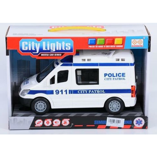 City Patrol 911 – Auto Policyjne dla dzieci z Dźwiękiem i Światłem 22 cm