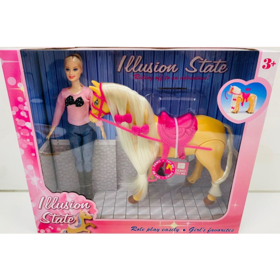 nteraktywny konik z lalką zestaw dla dzieci