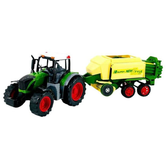 Duży traktor zabawka z maszyną rolniczą dla dzieci