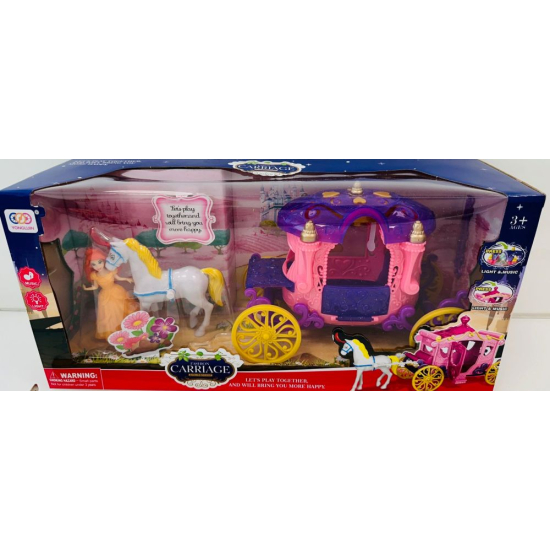 Kareta z konikiem dla dziewczynek lalka zabawka  2715