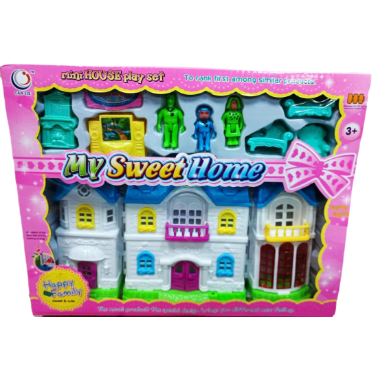 Zabawka mały domek z mebelkami dla dziewczynek 2149