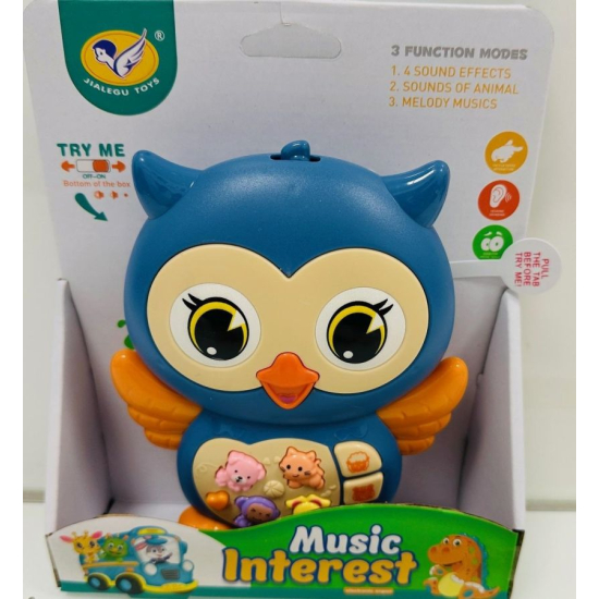 Zabawka muzyczna sowa pianinko dla dzieci 12m+