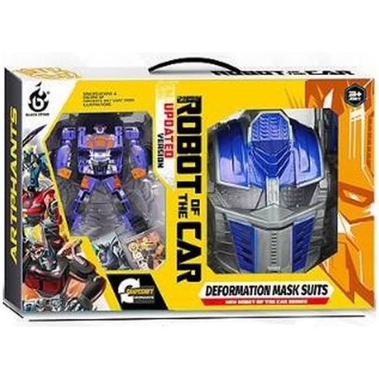 Robot Auto Transformujący z maską wojownika – zabawka dla chłopców 4+