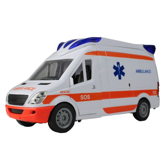 Ambulans zabawka dla dzieci z efektami świetlnymi i dźwiękowymi