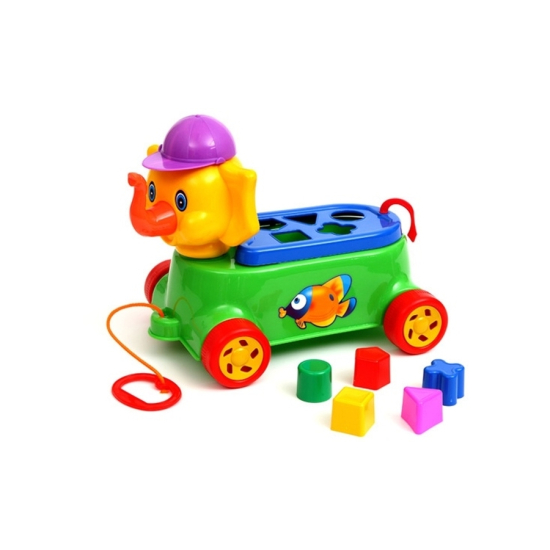 Zabawka sorter pies do ciągnięcia z klockami Sochanek 0282