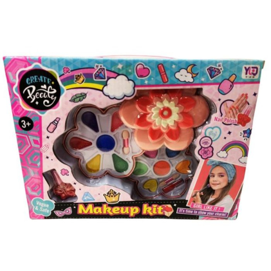 Zestaw do makijażu dla dzieci w kwiatowym opakowaniu