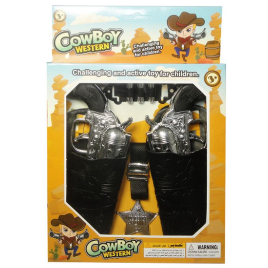 Zestaw kowbojski Cowboy Western rewolwery i kabury