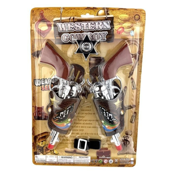 Zestaw westernowy dla dzieci dwa rewolwery