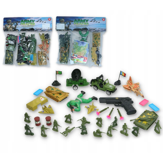 Zestaw wojskowy figurki żołnierze czołgi samochody wojskowe 2075