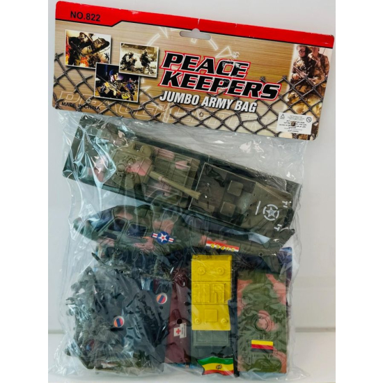 Zestaw wojskowy Peace Keepers Jumbo Army Bag – czołg, helikopter i pojazdy militarne