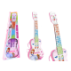 Różowa gitara elektryczna dla dzieci z motywem księżniczki