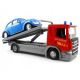 Samochód tir metalowy Scania P320 laweta z samochodem 2666