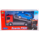 Samochód tir metalowy Scania P320 laweta z samochodem 2666