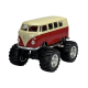 Welly Monster Truck VW Transporter T1 Bus 1963 czerwony – metalowy model 1:34 z napędem pull back