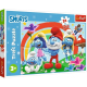 Trefl Puzzle Maxi 24 elementy The Smurfs Smerfy – opakowanie produktu, puzzle dla dzieci 3+