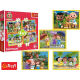Puzzle Cocomelon Trefl 4w1 – cztery obrazki z bohaterami bajki, układanki dla dzieci 3+