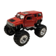 Czerwony samochód metalowy Hummer H3 Monster Truck Welly Big Wheel z dużymi kołami