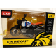 Model motocykla die-cast ZXY 1:14 w pudełku – biały z czerwonym siedzeniem