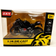 Model sportowego motocykla ZXY Die-Cast 1:14 w pudełku – czarny motor