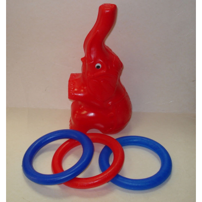 Zabawka słonik Dambo z kółkami czerwony NINA