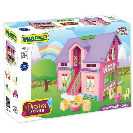 Wader Domek dla lalek z mebelkami 25400