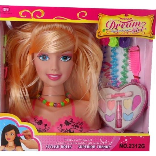 Głowa do stylizacji czesania dla dziewczynki 3329