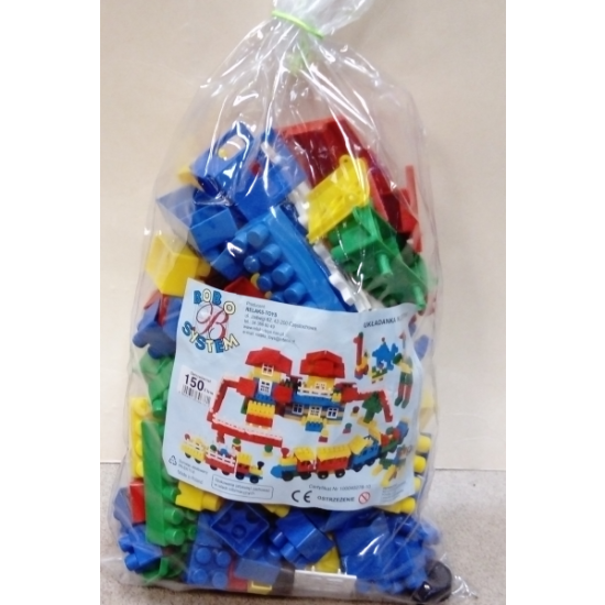 Klocki plastikowe dla dzieci 150el. Bobo-system