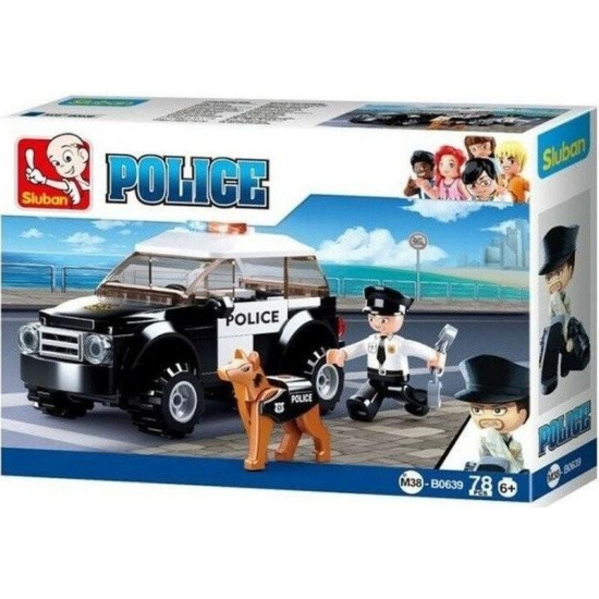 Klocki Sluban B0639 samochód policyjny 78el.