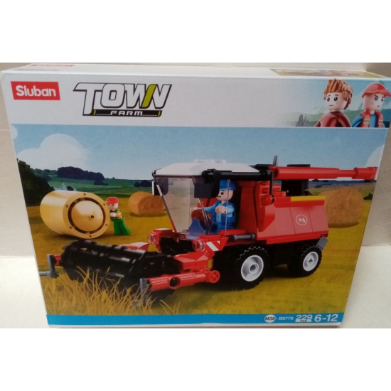 Klocki Sluban b0779 czerwony kombajn 229el.