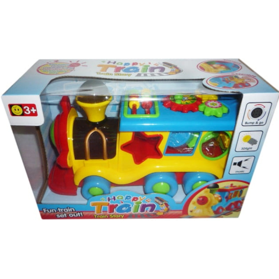 Zabawka Lokomotywa na baterie dla dzieci  sorter z klockami 0173