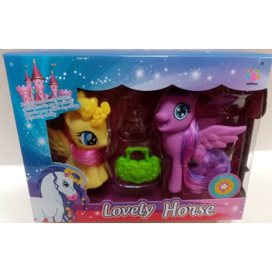 Zestaw dwa koniki kucyki ze skrzydłami dla dziewczynki 5796